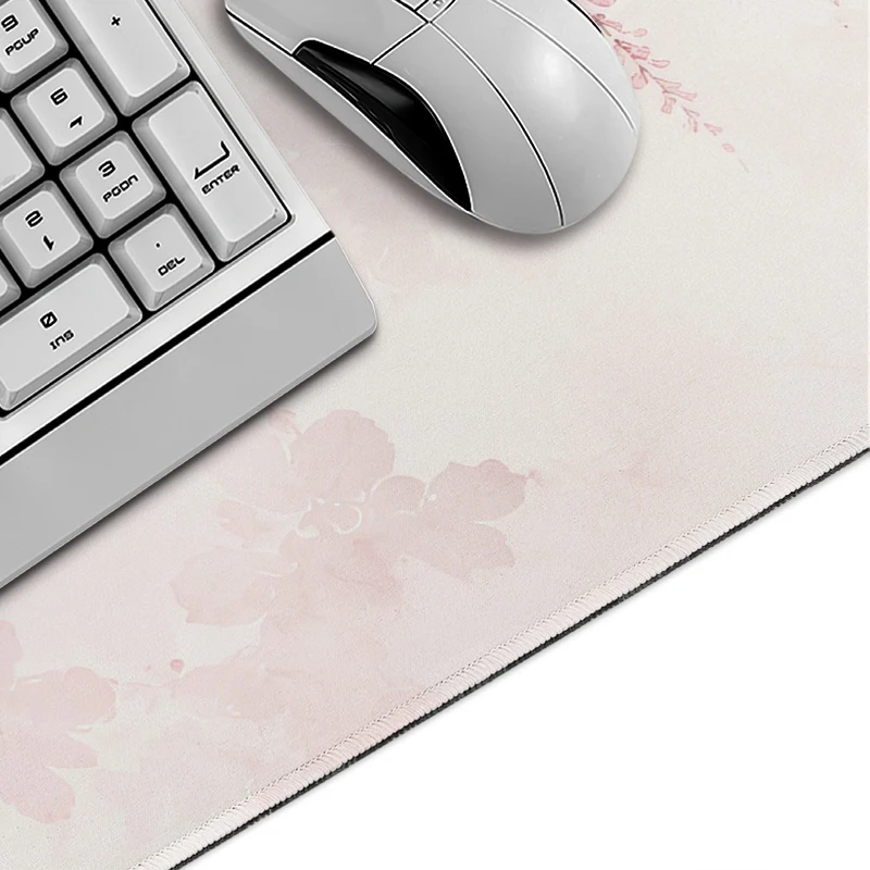 Podkładka pod mysz Różowe Kwiaty Gaming XL Komputer Domowy Nowa Podkładka XXL Mata na Biurko Biuro Naturalna Guma Antypoślizgowa Podkładka pod Laptopa Gamingowa Mata na Stół — zdjęcie produktu 2
