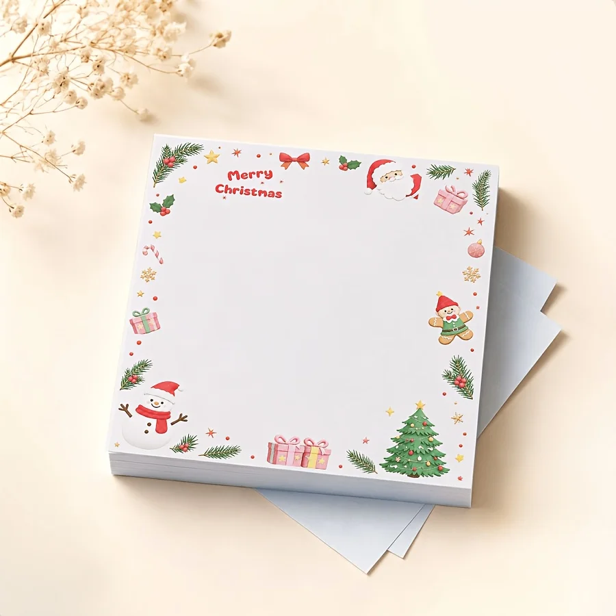 [Christmas] Cute Christmas Pad, Santa, Snowman And Christmas Tree Memo Notes For Planner, Reminder, Study And Office Use