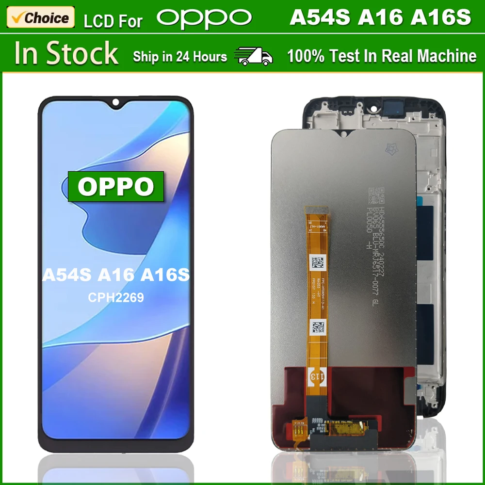 

6.52" LCD Screen For OPPO A16 A16S LCD Touch Screen Digitizer Assembly Replace Display Replacement For OPPO A54S LCD CPH2269 LCD