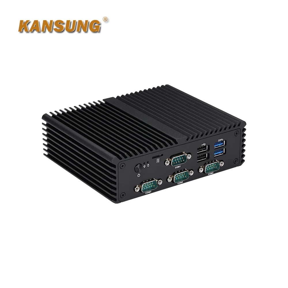 KANSUNG 10th Gen Comet Lake Celeron 5205U Core i3 10110U i5 10210U i7 10710U CPU 2 x 2.5G LAN 4 COM Barebone Fanless Mini PC