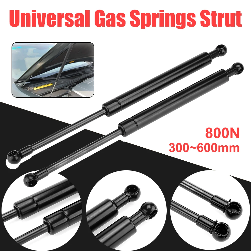 800N 300-600mm Gas Strut Bars Gas Spring Support Boot Bonnet Car Caravans Doors Windows Hatches Boat Bus