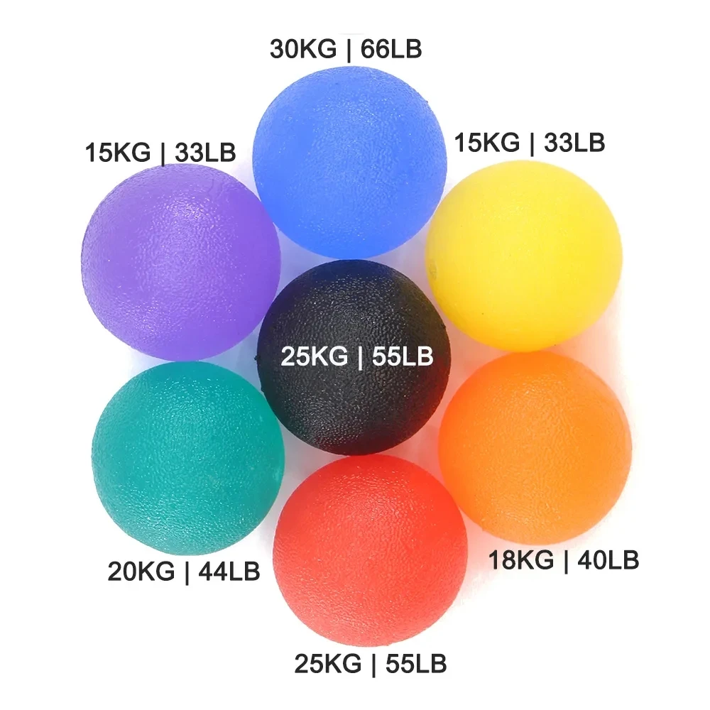 4 ชิ้นซิลิโคนไข่ฟิตเนส Grip Ball นวดบําบัดของเล่นมือนิ้วมือกล้ามเนื้อ Recovery Gripper บรรเทาอาการปวด Fascia Ball ﻿