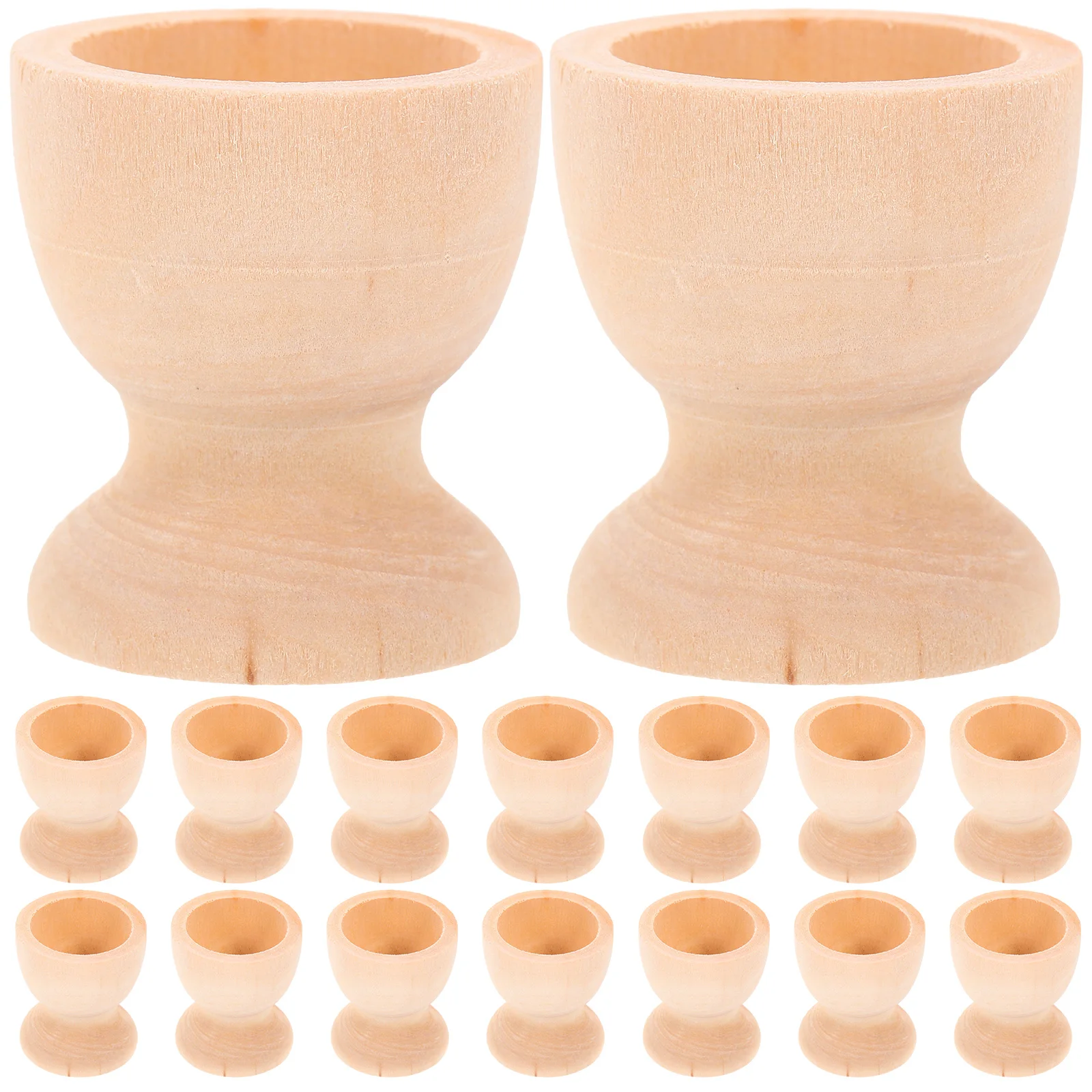 

16pcs Wooden Egg Holder DIY Craft Stand Easter Decor Unfinished Painting Tray Durable Safe Non Slip Wear Resistant Display Home