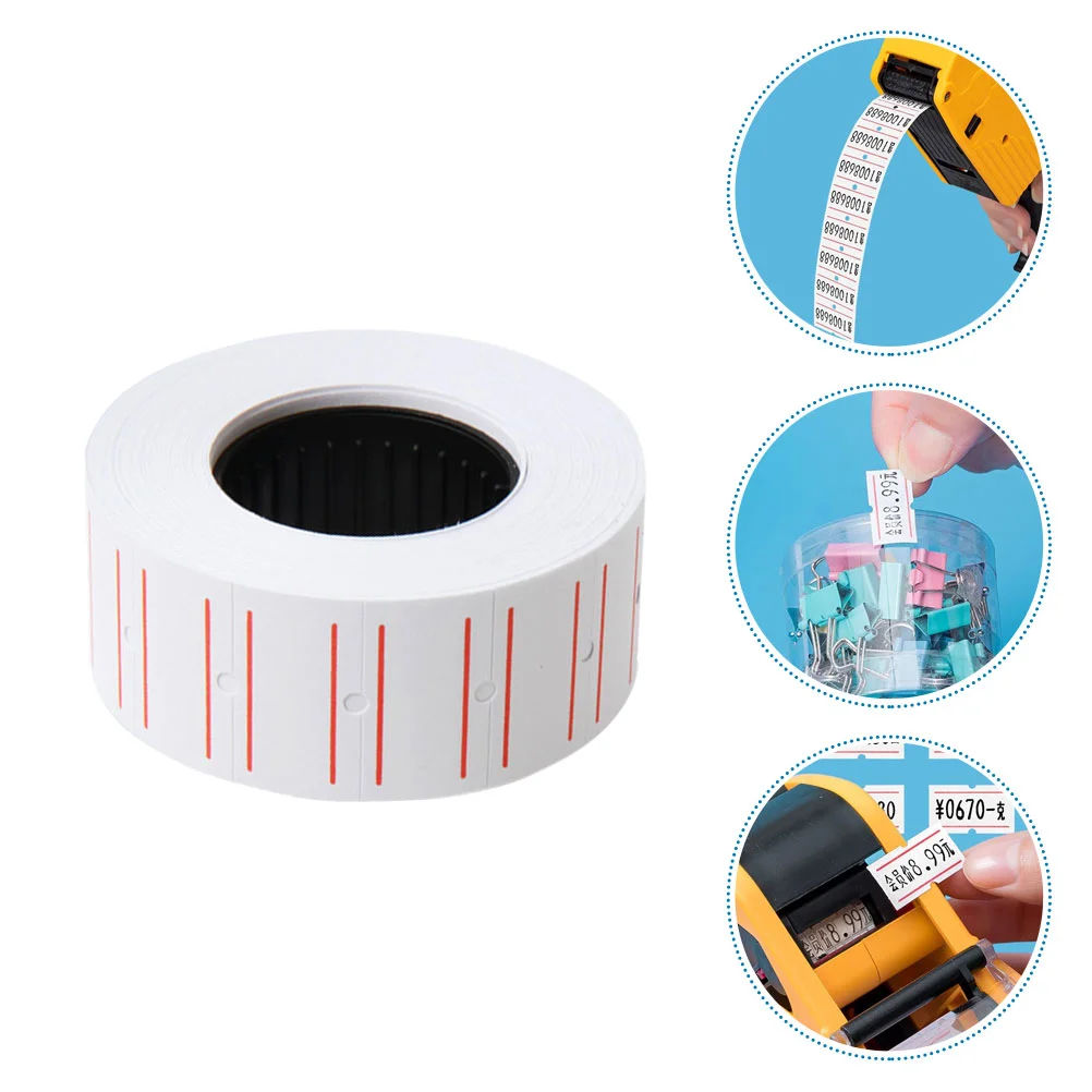 

10 Rolls Single Row Price Tag Paper Pricing Labels Small Blank Jewelry Supplies Pvc Self-adhesive