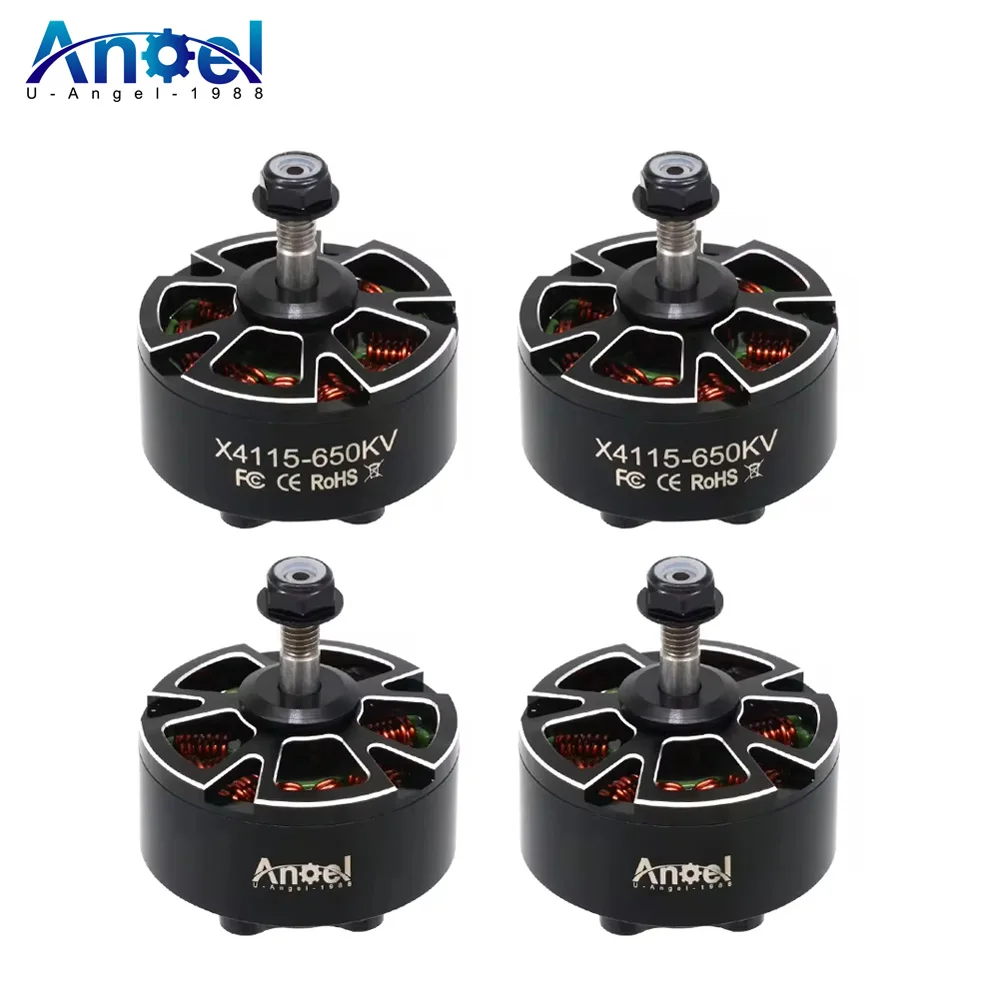 

4pcs/lot UAngel 4115 X4115 400KV / 650KV 3-8S Brushless Motor Compatible 13/15/16inch Propeller for FPV RC Racing Drone Parts