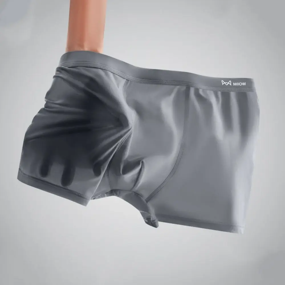 4Pcs Simple Modal Men's Flat Panties Mid Waist Large Size Sporty Boxers Shorts Elastic Seamless Men's Underwear Gifts