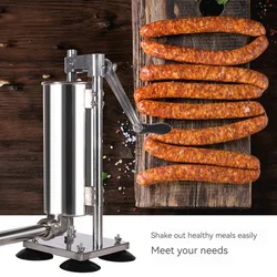 Sausage Stuffer Housemade Vertical Manual Stainless Steel Machine 4L Sausage Maker Filling Sausage Syringe Filler Meat Maker