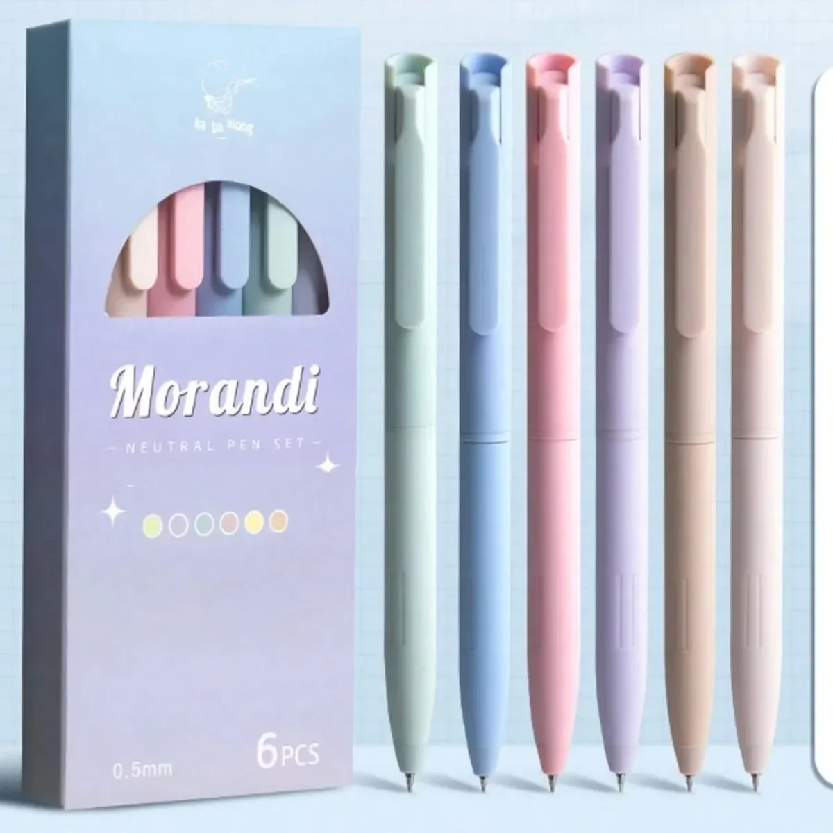 

Набор из 6 гелевых ручек с наконечником ST, быстросохнущие, 0,5 мм, выдвижные, разноцветные, в стиле INS, высококачественный подарочный набор для заметок и маркировки