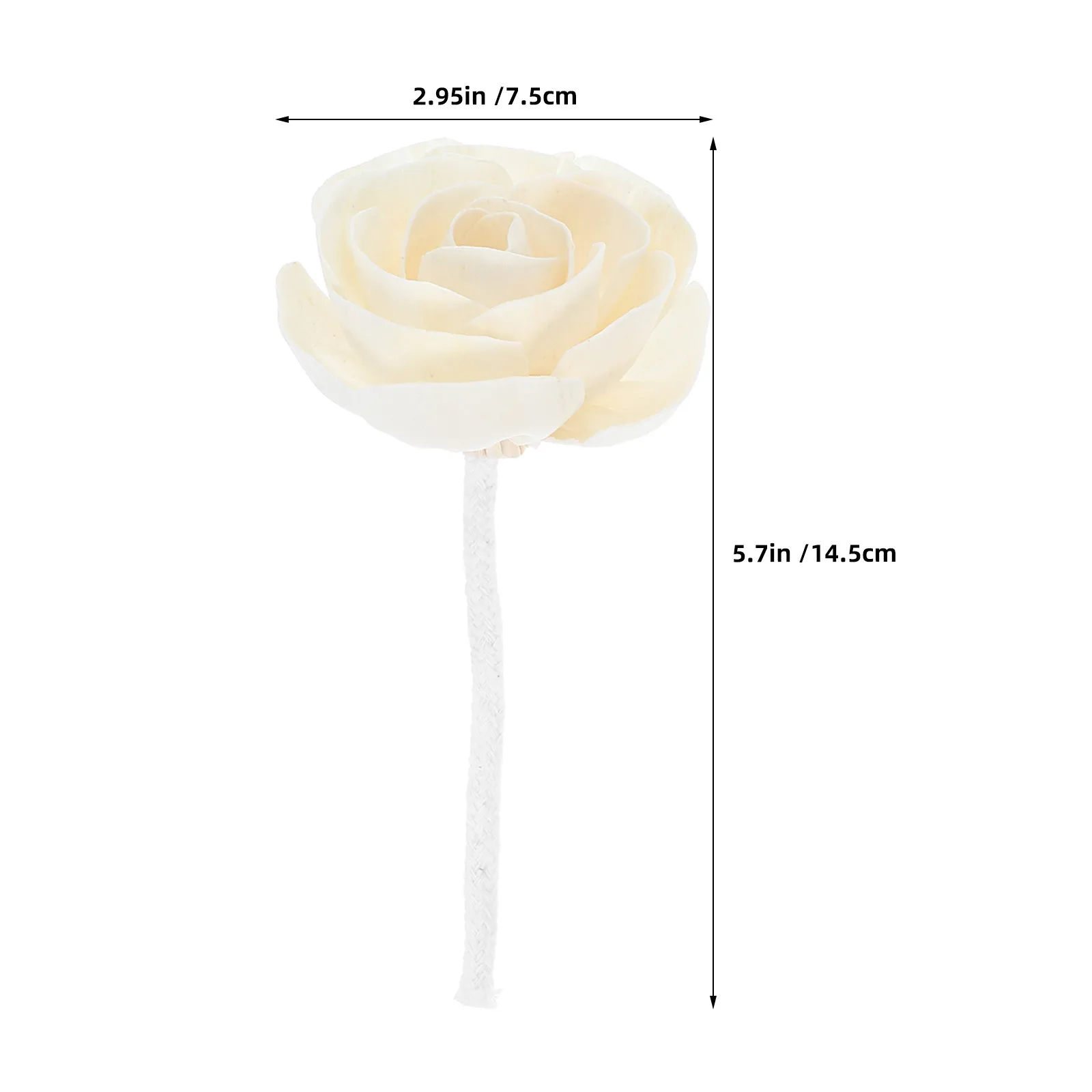 4Pcs Scented Flower Diffuser Sticks Flameless Aromatherapy Diffuser Flower Shape Cotton Rope Wick Dried Daisy Flowers Essential