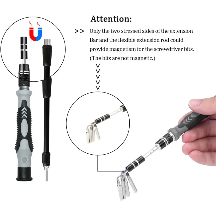 مجموعة مفكات براغي مغناطيسية دقيقة مكونة من 122 قطعة لإصلاح الأجهزة الإلكترونية بما في ذلك سلسلة iPhone Mac iPad والكمبيوتر اللوحي والكمبيوتر المحمول Xbox Seri #4