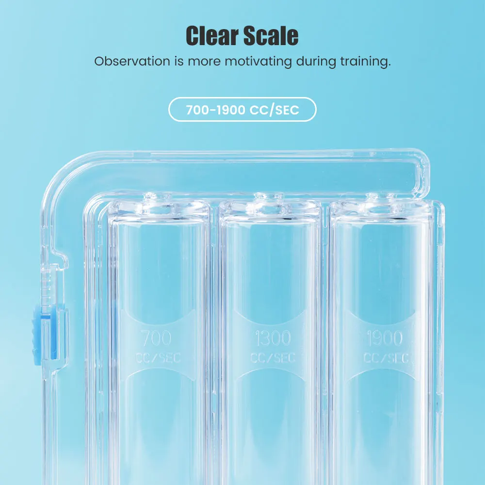 3-Ball Deep Breathing Exerciser Incentive Spirometer Capacity Training Device Spirometry Breath Exercises and Measurements