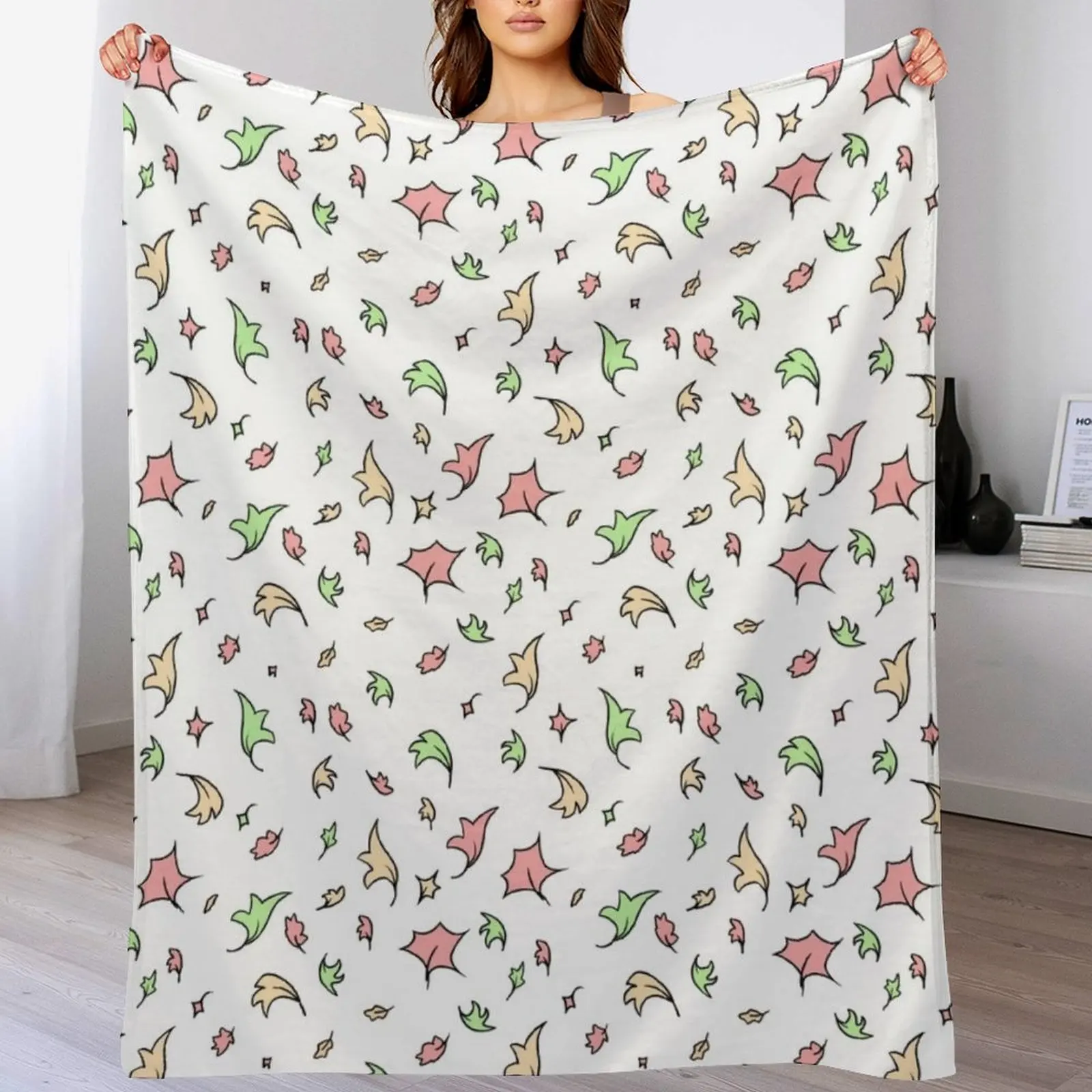 

Heartstopper leaves Throw Blanket Travel Size Cozy Blanket for Plane Train