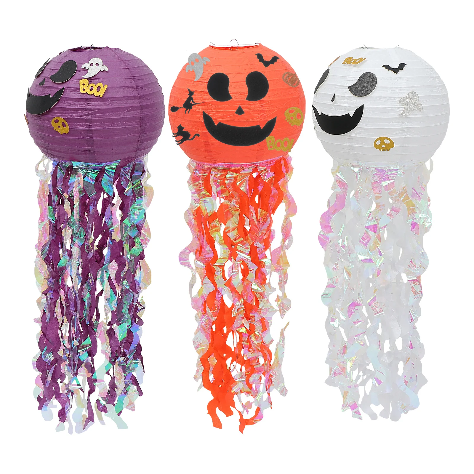

3Pcs Halloween Pumpkin Lantern Hanging Decoration Scary Prop for Festive School Cafe Decor Halloween Trick Prop