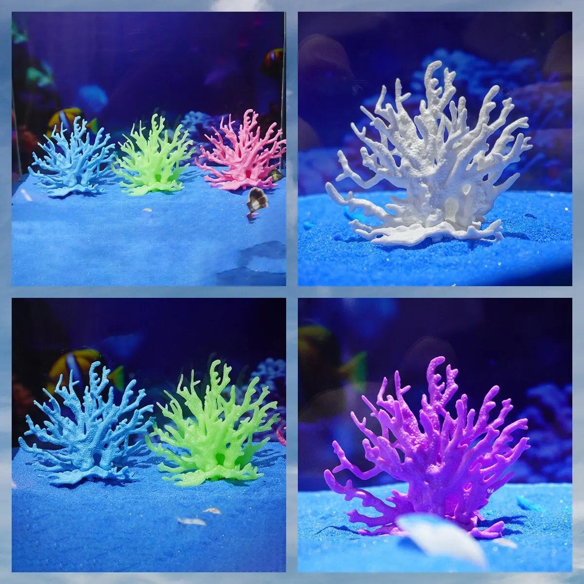 Mini decoración de pecera, simulación de resina de Coral, Micro paisaje, pecera, estrella de mar, decoración de acuario, adornos, accesorios de plantas