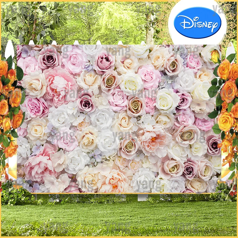 Artificial Flower Wall Backdrop Romantic DIY Christmas Wedding Anniversary Decoration Birthday Party Shop Window Panels Decor