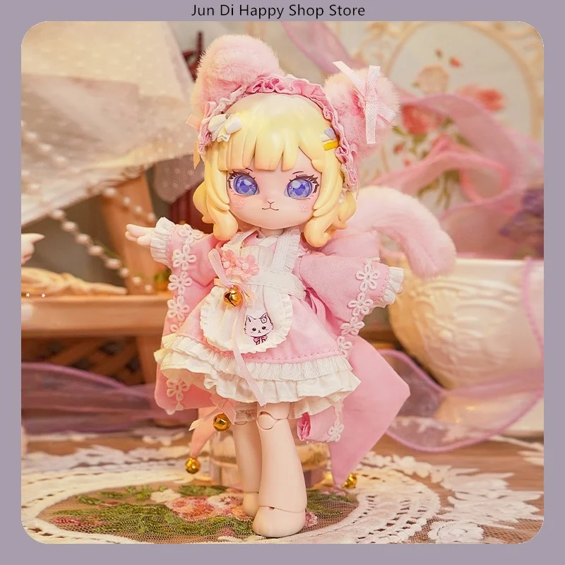 ​ COME4FREE 1/12 BJD 인형 옷 딸기 타르트 타로 큐브 케이크 디저트 시리즈 드레스 의상 세트 OB11 인형 옷