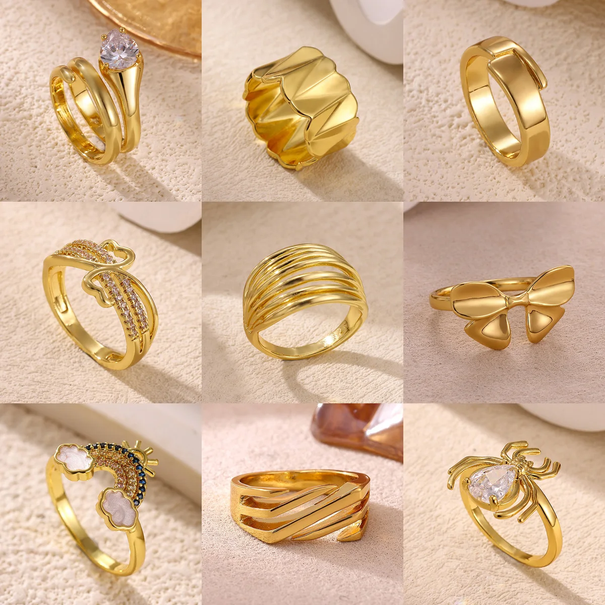 Modischer Schmetterlings-Schleifenring mit Zirkonia für Damen, eleganter geometrischer Ring in Größe 7/8, Fingerringe, Hochzeit, Party, Schmuck, Geschenk 2026, Anillos
