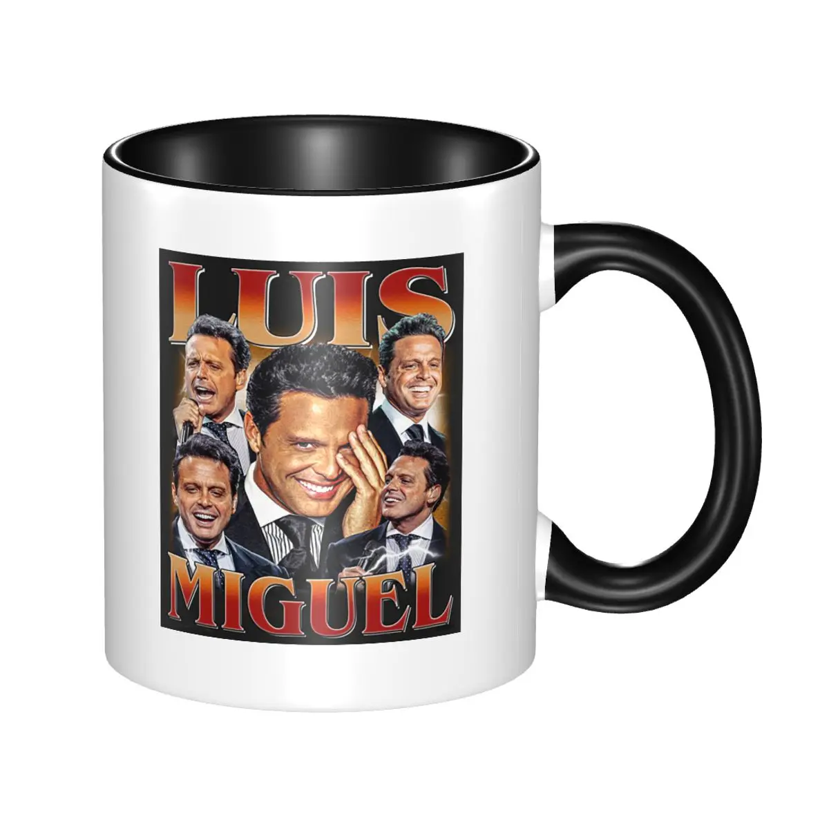 Taza de Cerámica con Diseño de Luis Miguel Estilo Años 90, Idea de Regalo para Fanáticos de la Música, Tazas Divertidas para Café, Té, Leche, Regalos para Amigos