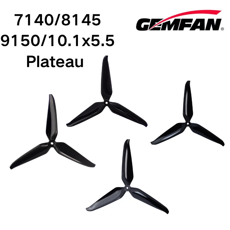 7140 8145 9150 10.1x5.5 Cinelifter Prop Gemfan 3 Blade PC Glass Fiber Nylon Propeller Long Range Drone high plateaus 4Pair/8PCS