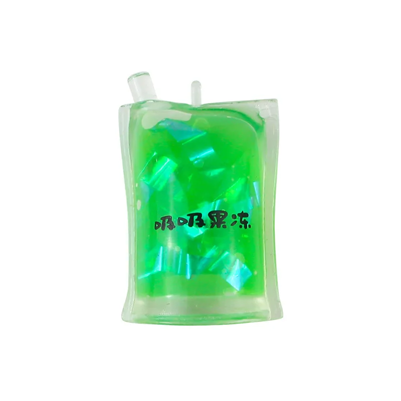 Set 4 Buah Cangkir Jelly Lucu Mini Baru Musim Panas, Cangkir Teh Susu Buah, Mainan Sensorik Peras, Bola Air Dengan Butiran Air, Hadiah Untuk Anak Perempuan