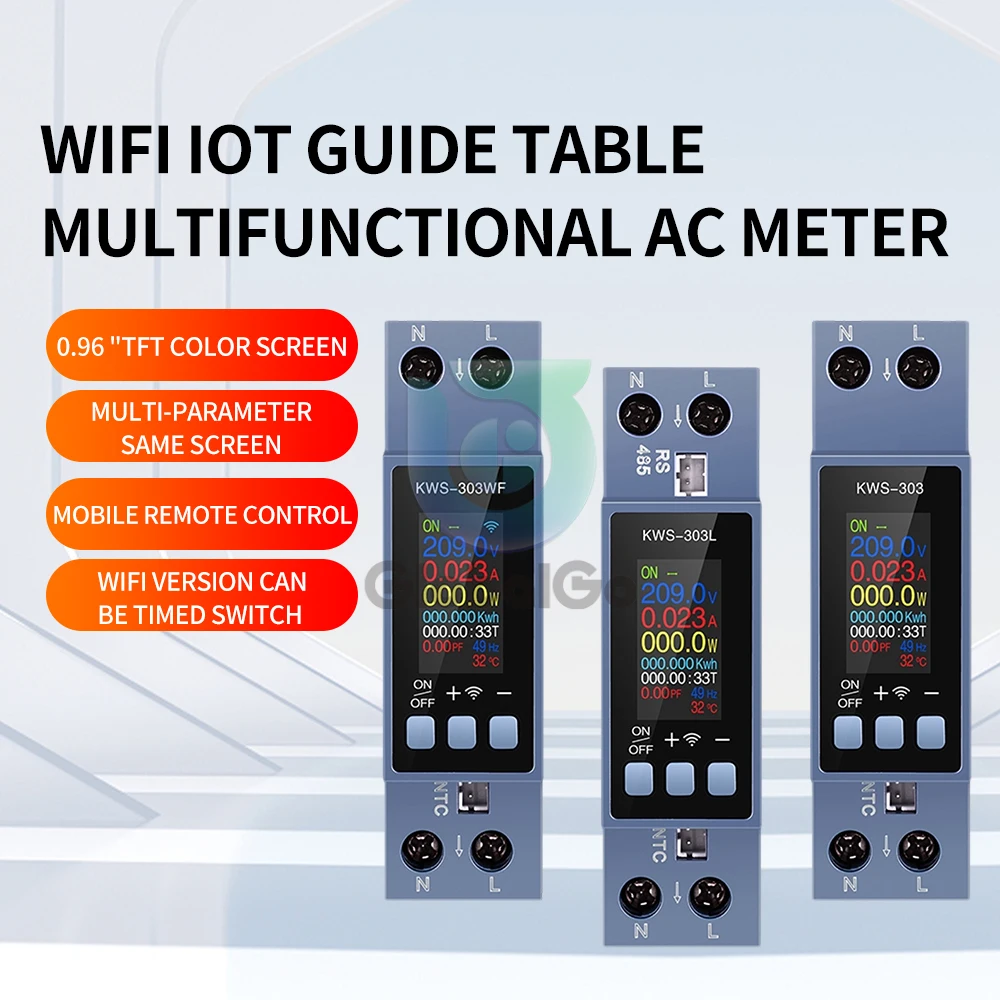 

AC 85~290V WIFI Smart Switch Circuit Breaker LED Energy Meter KWh Power Metering Timer Relay Remote Control Smart Life For Tuya