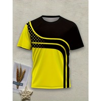 Hot Cool Colorful Sport T-shirt For Adult And Kid Boys' Outdoor Sport Streetwear 3D Printed Quick Dry Breathable Beach T-shirt