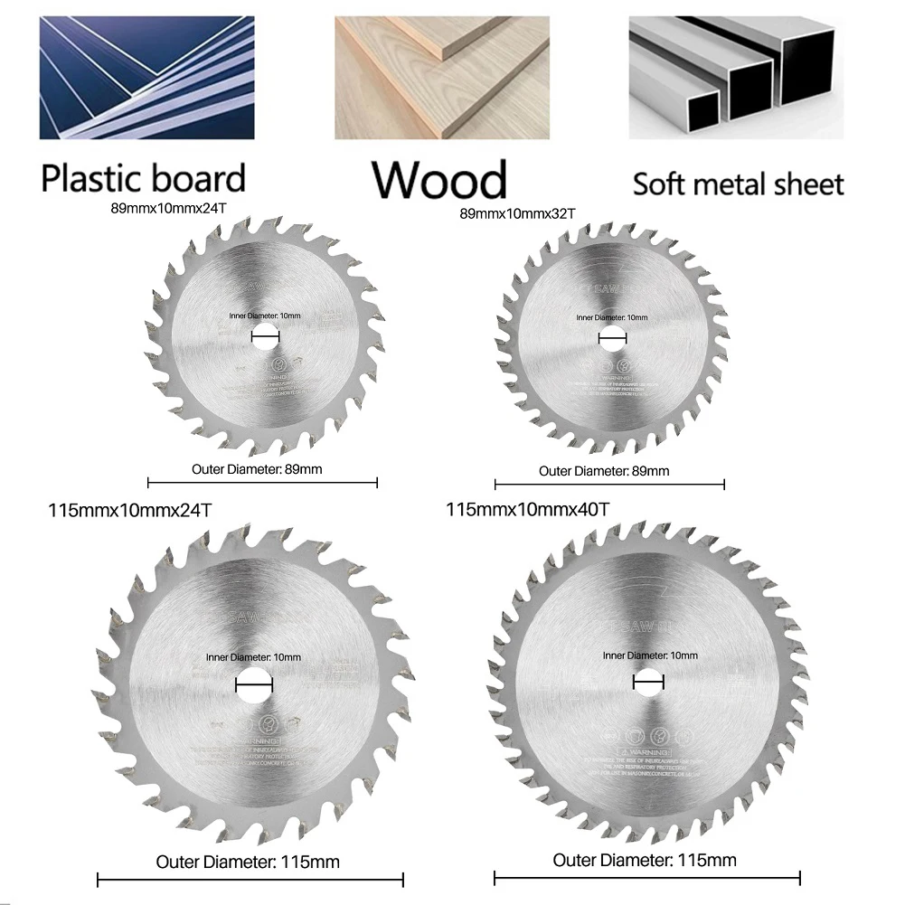 Hochwertiges Sägeblatt kreisförmig 24t 32t Blech tct Säge scheibe 89mm/115mm Winkels chl eifer Hartmetall Hartmetall mit Spitze