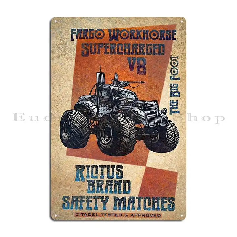 Fargo Trucks Supercharged Metal Plaque Poster Plates Cinema Wall Plaque Iron Retro Tin Sign Poster