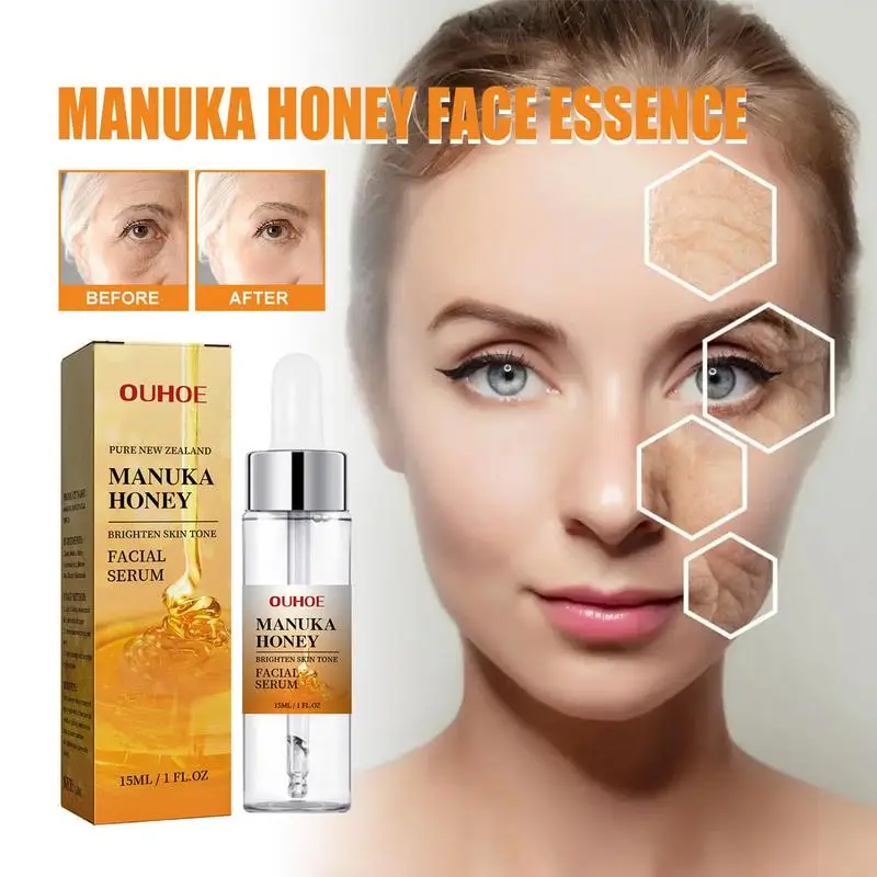 Manuka Anti Aging Honey Serums 15ml Moisturizer Brightening Facial Essence Anti-wrinkle  Firming Skin Korean Skin Care Products