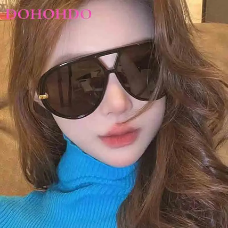 

Fashion Vintage Big Frame Pilot Sunglasses Women For Men Popular Luxury Brand Designer Oversized Travel Goggle Sun Glasses UV400