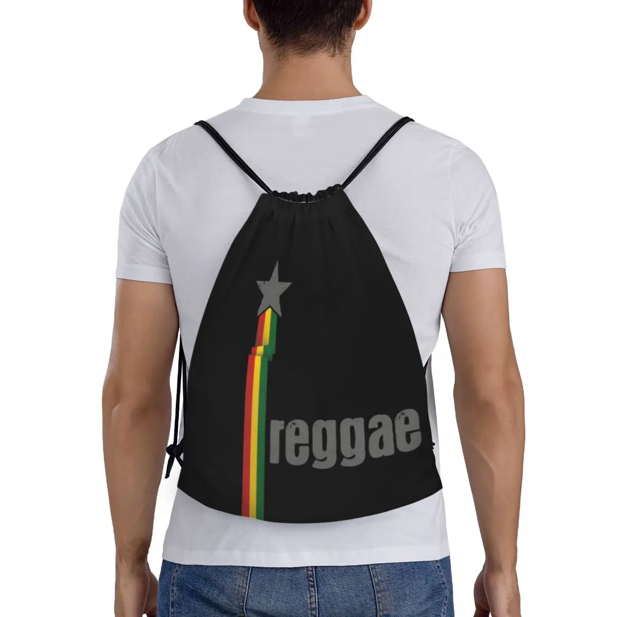 Сумка на шнурке Rasta Colors Reggae со звездами для мужчин и женщин, портативный спортивный рюкзак для спортзала, рюкзаки для тренировок Jamaican Pride