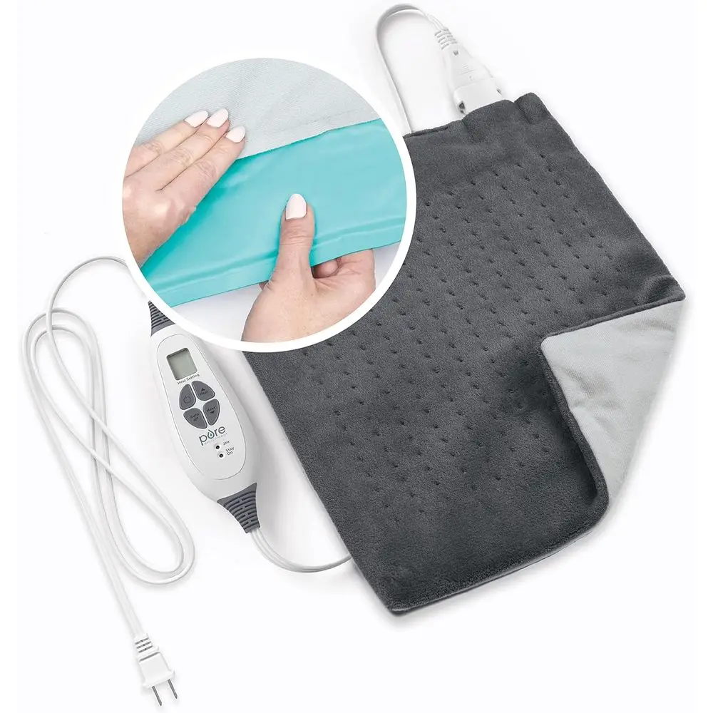 

Dual-Purpose Heating & Cooling Pad with XL Gel Pack for Instant Relief from Back Pain, Cramps, and Muscle Aches - Gray