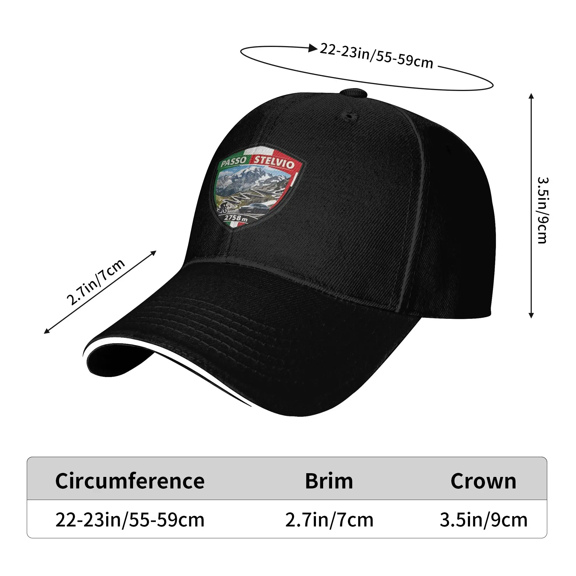 Summer Casual Baseball Cap STELVIO PASS Running Hippie Trucker Hat For Unisex-Teens Hot Sale  y2k Funny Snapback Cap