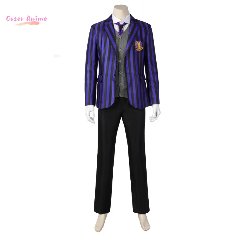 Wednesday 2 Eugene Otinger Cosplay Costume Nevermore Academy Uniform Halloween Carnival Party Christmas Play Role Clothing