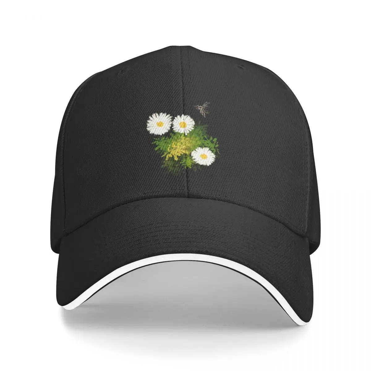 Flowers and Bee Baseball Cap Big Size Hat Anime Brand Man cap Beach Female Men's