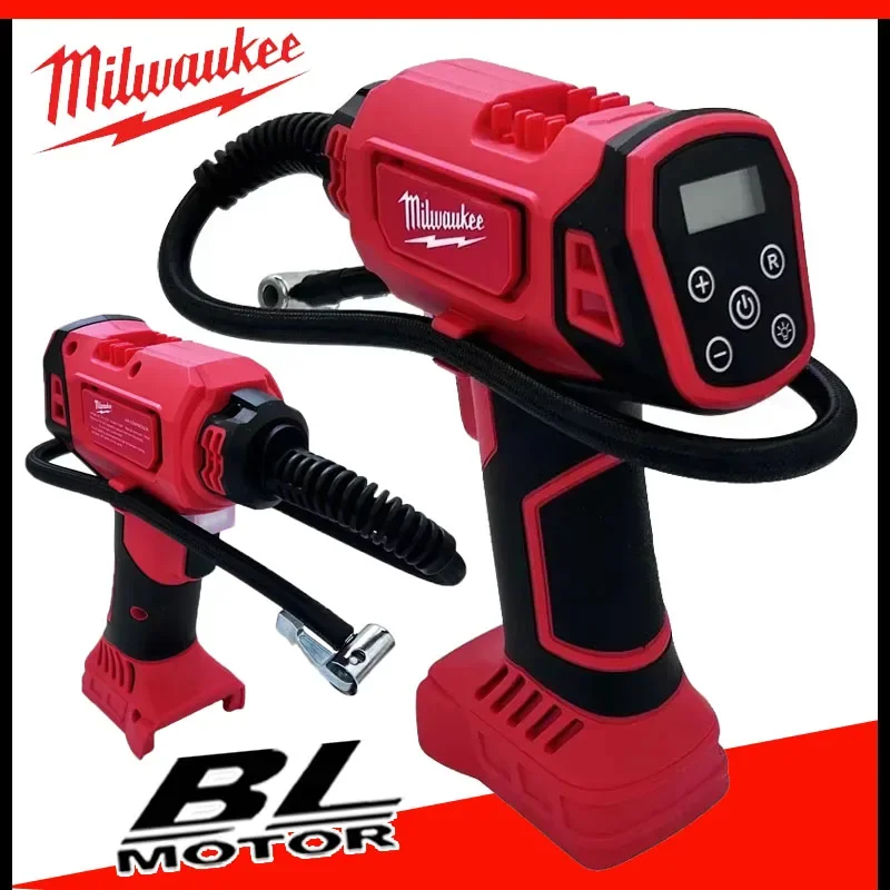 

Milwaukee 18V Battery Cordless Electric Air Pump Car Tire Automatic Inflator Handheld Air Compressor Rechargeable