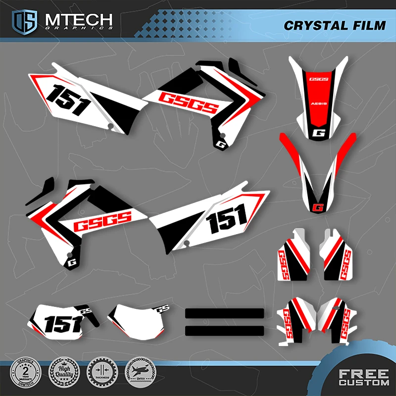 

DSMTECH For GASGAS GAS GAS EC 2007 2008 2009 Custom Motorcycle Graphics Background Decal Stickers Kits 002