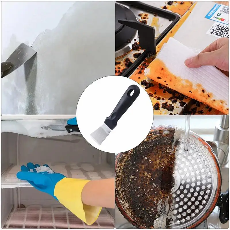 Crevice Cleaning Brush Mini Cleaning Brush Rust Brush 4 In 1 Function With Stainless Steel Lampblack Shovel For Living Room Car