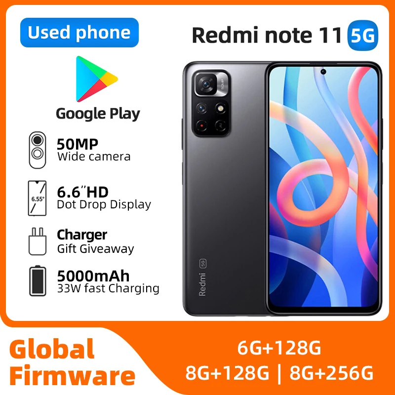Redmi note11 5G Unlocked Android 6.6inch Screen 50MP Camera 5000mAH Battery good codition Smartphone