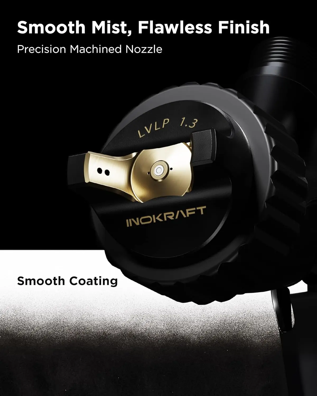 LVLP Spray Gun 13B 13C Nozzles Accessories Precise Low Overspray Performance Ultra Light 340g Design Automotive Industrial Coati