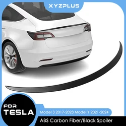 Car ABS Spoiler Carbon Fiber for Tesla Model 3 Y 2023 Original High-performance Exterior Modification Model3 2022 Accessories