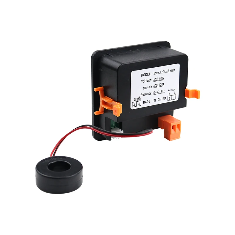 Imagem -02 - Digital Display Voltage Ampere Frequency Meter Voltímetro Amperímetro 10-99.9hz Ac50500v 0120a 72x72 mm