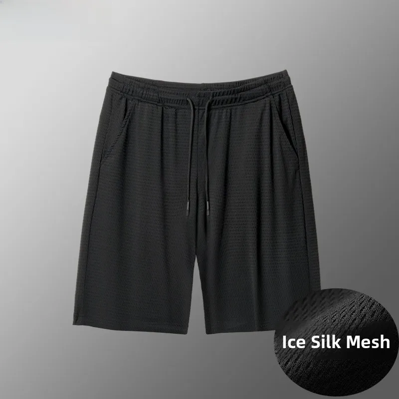 

Men's Summer Ice Silk Loose Fit Spor Thin Casual orts plus Size Comfortable Breathable Qui Dry Straight Leg Pants