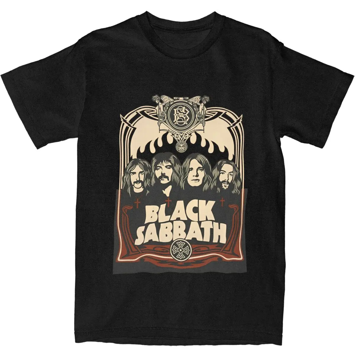 Black Sabbaths Band T Shirt Adult Heavy Netal Music Y2K Funny Cotton T-Shirts Summer O Neck Hip Hop Tee Shirt Oversize Tops