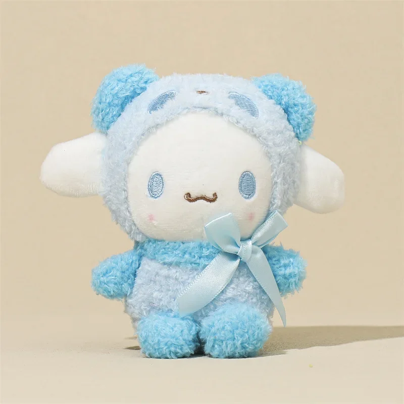 Kawaii Sanrio Keychain Plush  Doll Keyring Hello Kitty Plushie Cinnamoroll KeyChains Bag Pendant Toy Gift for Girls