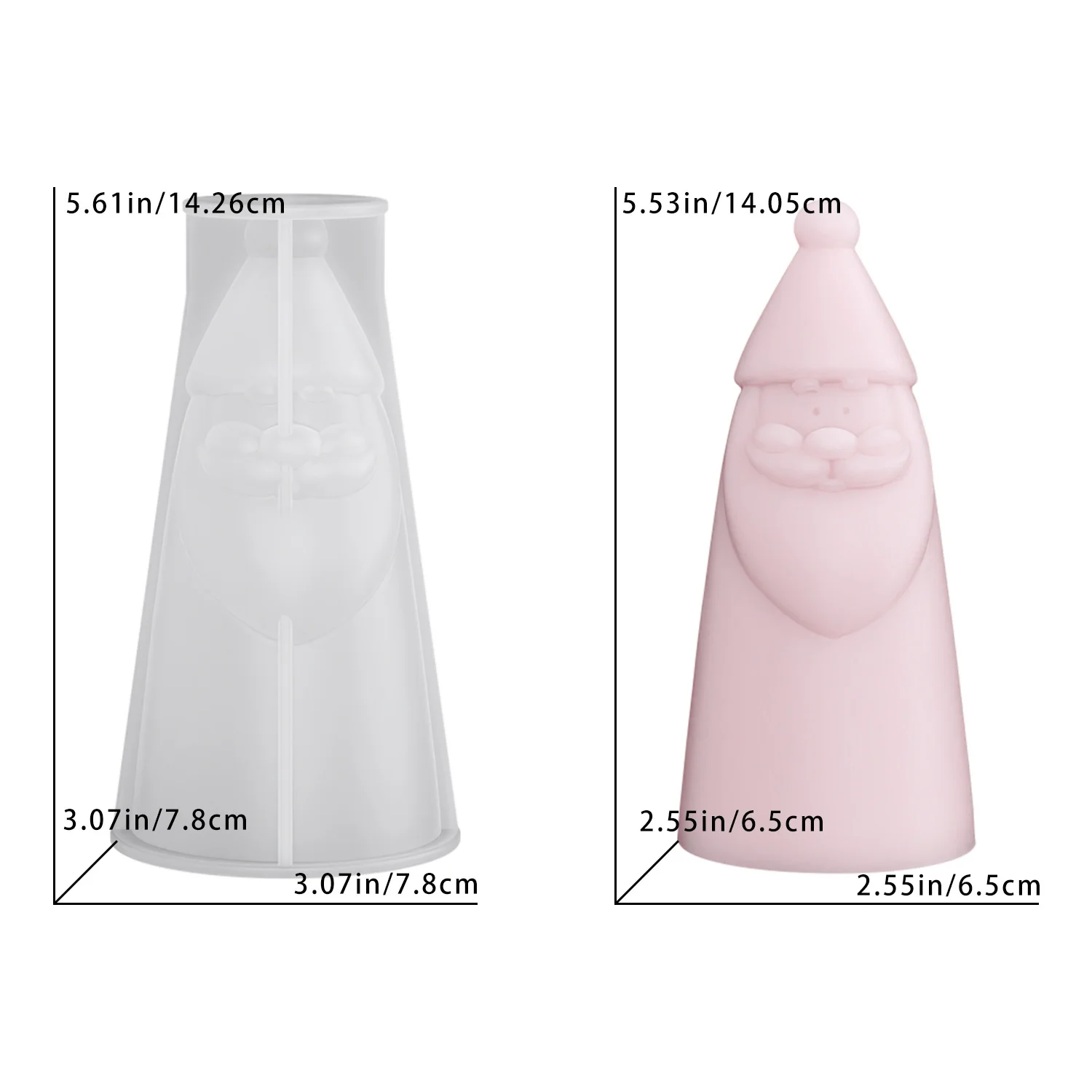 DIY Weihnachtsmann Gips-Ornament Harzform Kerzenduft Weihnachts-Silikonform