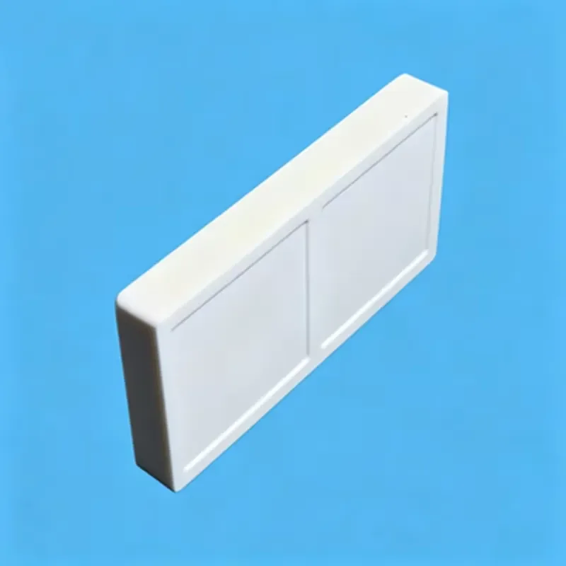 Al2O3 alumina ceramic square plate tray for metallurgical furnaces and chemical processing, customizable size