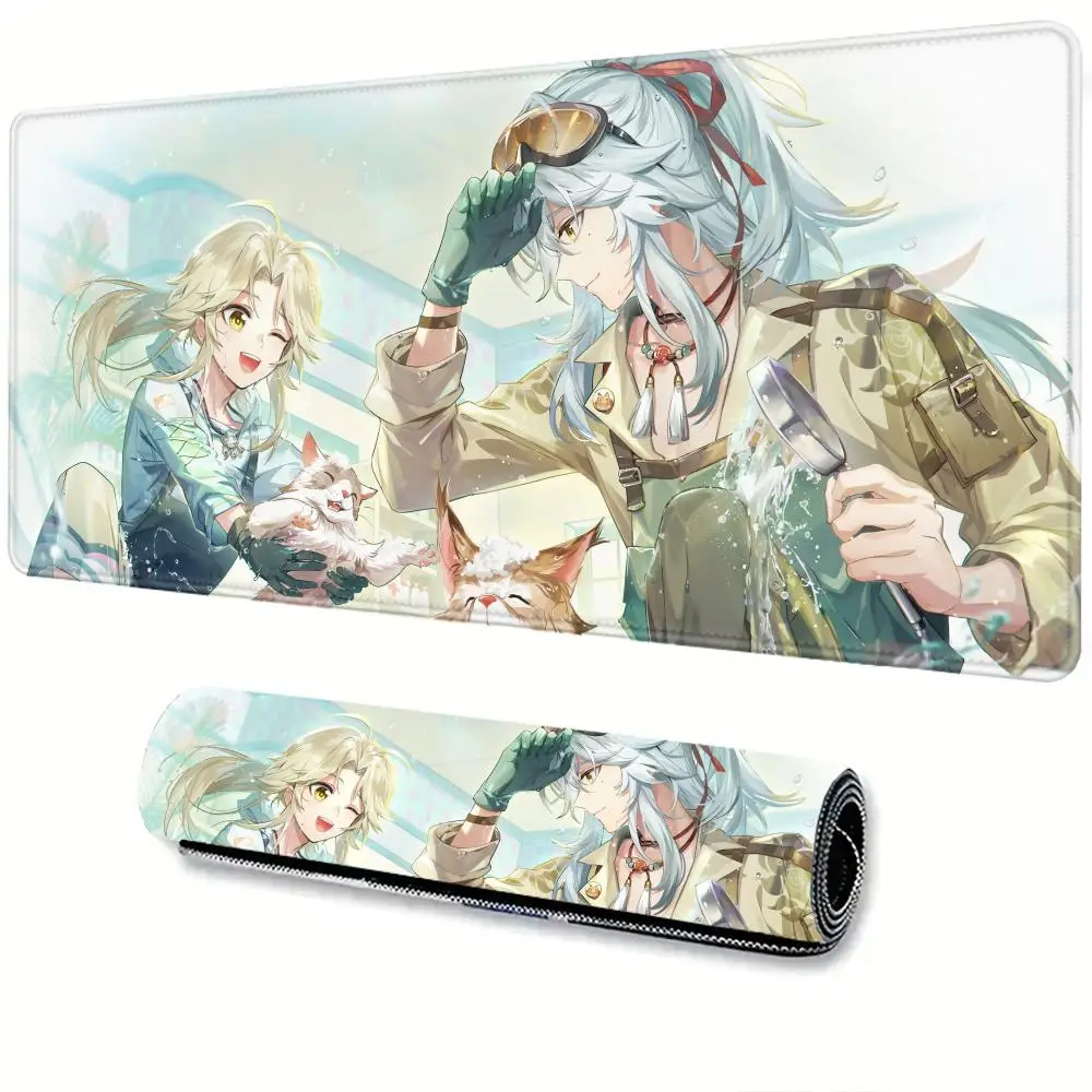 

Honkai Star Rail Jing Yuan Mousepad Office Large Mouse PC Computer Game Keyboard Rubber Anti-slip HD Printing Mice Mat