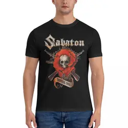 Streetwear T Shirt Heavy Metal Music 100 Cotton T Shirts S-Sabatons Band Novelty Tshirt for Men Summer Y2K Fun Short Sleeve Tops