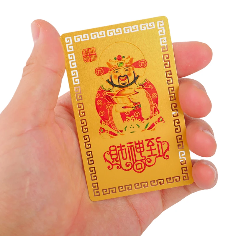 富の神ブッダカード,幸運の家の装飾のための中国の風水カード